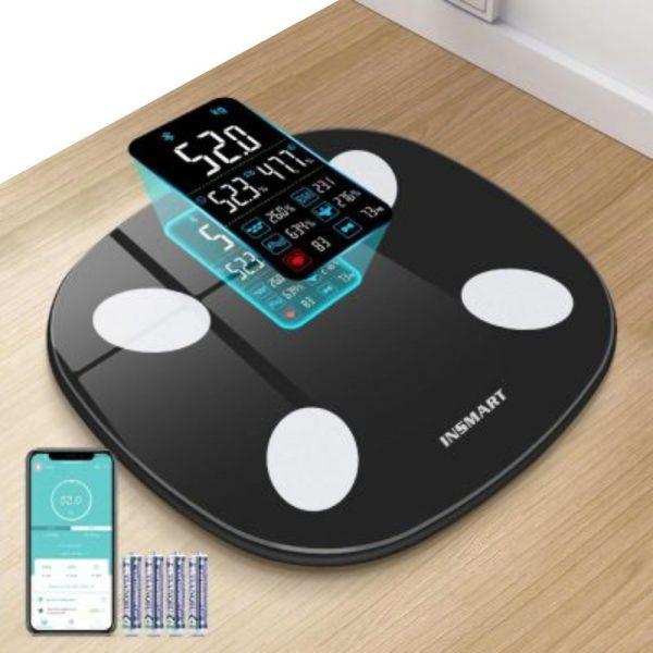 Bluetooth smart scales with data screen