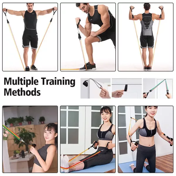 12-Piece Resistance Band Set for Full Body Home Workout - Image 7