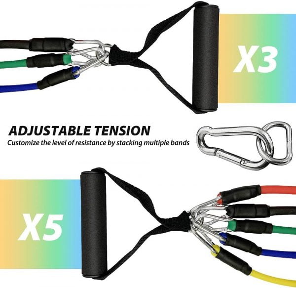 12-Piece Resistance Band Set for Full Body Home Workout - Image 4
