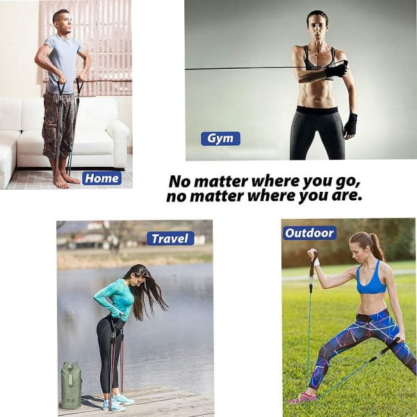 12-Piece Resistance Band Set for Full Body Home Workout - Image 8