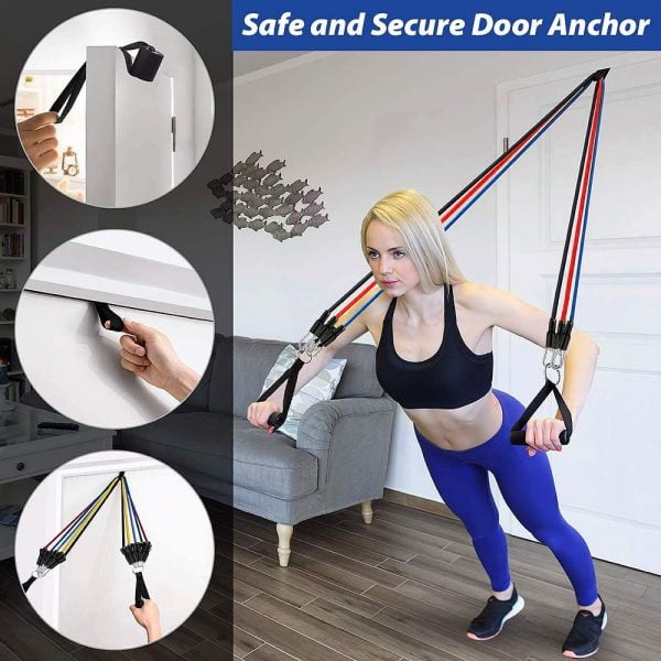 12-Piece Resistance Band Set for Full Body Home Workout - Image 5
