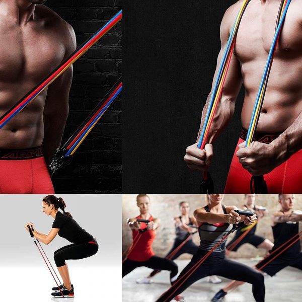 12-Piece Resistance Band Set for Full Body Home Workout - Image 9