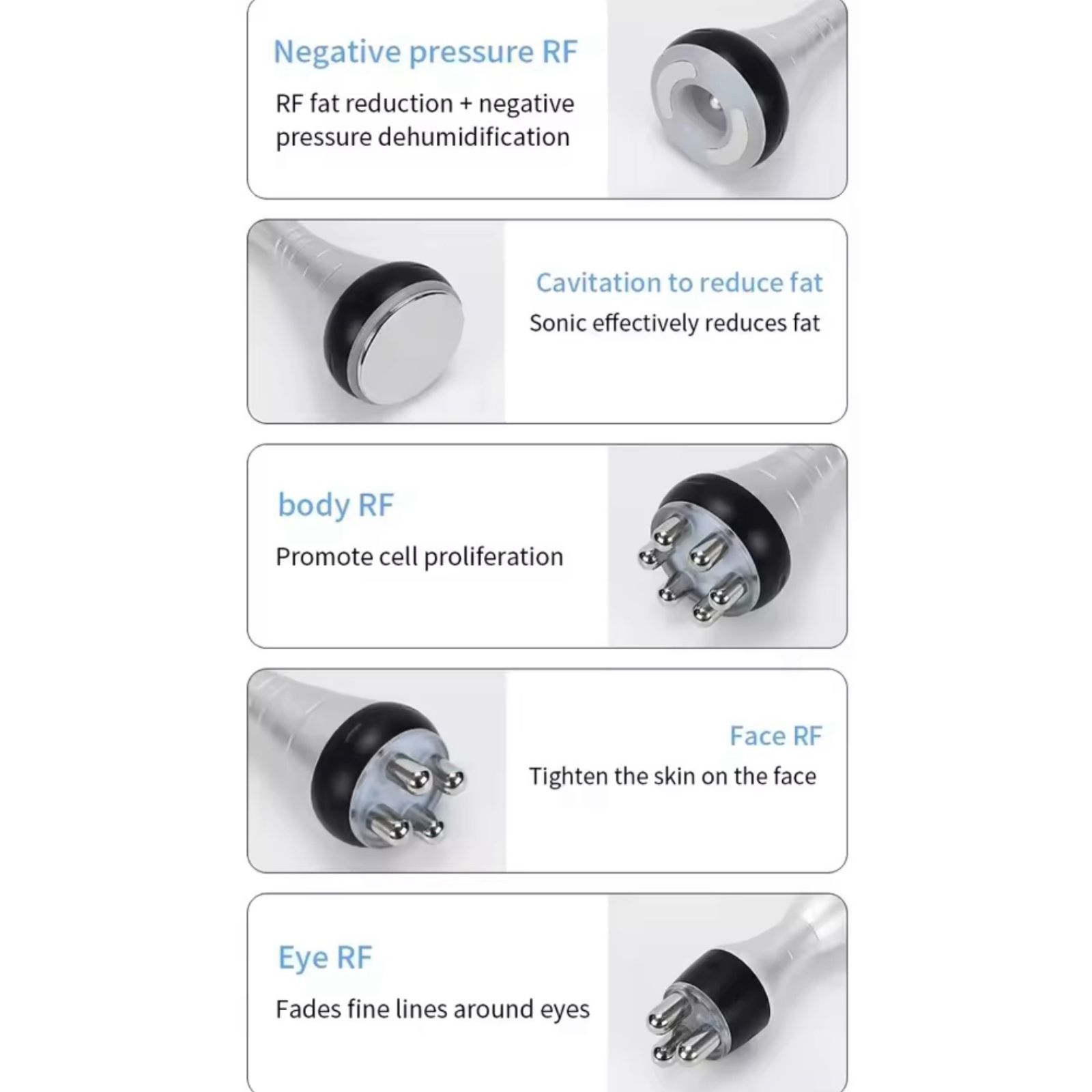 9 in 1 cavitation heads