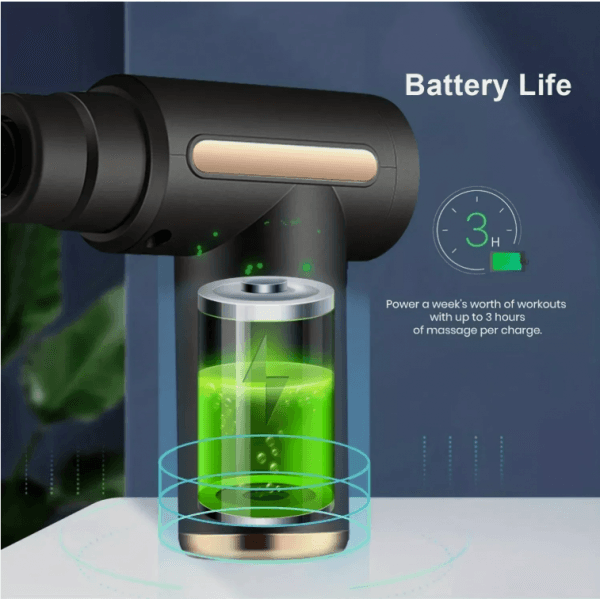 Massage Gun with 4 Heads, Portable Electric Body Massage with LED Touch Screen - Image 7