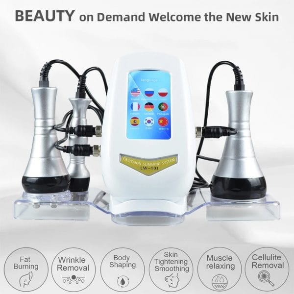 3 in 1 Cavitation Machine for Home Use or Spa, 40K Ultrasonic RF Vacuum for Body Sculpting - Image 6