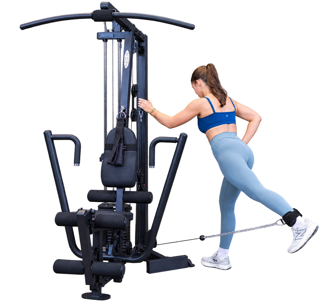Woman performing glute raises on Body Solid G1B
