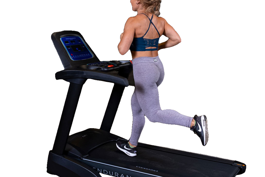 Body-Solid T25 Folding Treadmill Woman Running