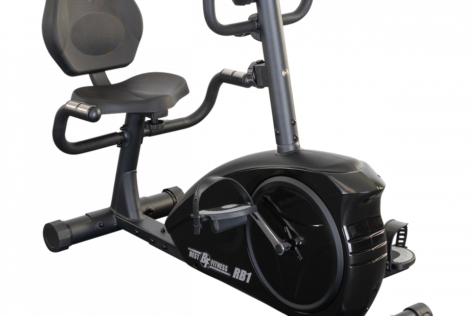 Body-Solid BFRB1B recumbent bike front side angle with supportive seat